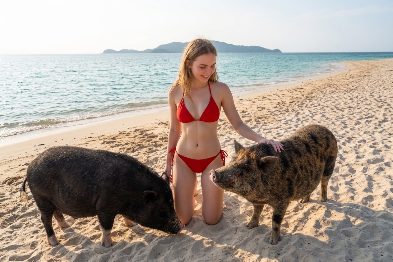 Pig Island beach experience